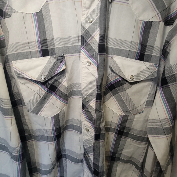 Mens Wrangler Button Down With Pearl Snaps - Picture 3 of 10